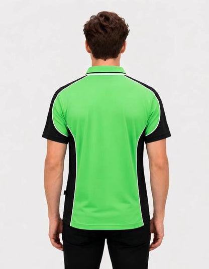 Be Seen Men's Polo Shirt With Striped Collar (BSP15)