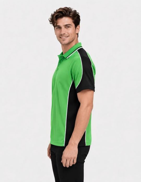 Be Seen Men's Polo Shirt With Striped Collar (BSP15)