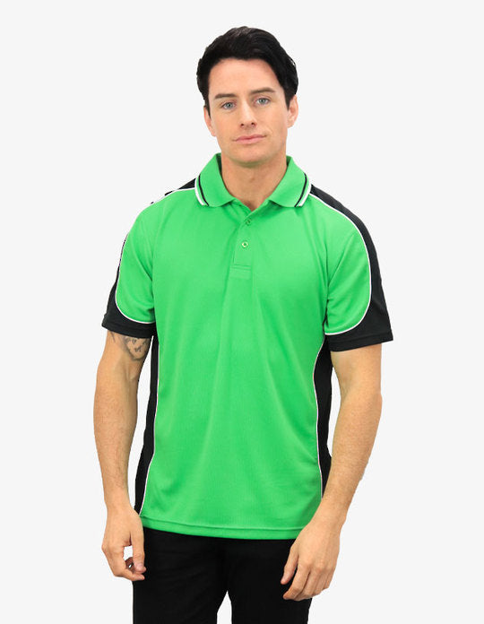 Be Seen Men's Polo Shirt With Striped Collar (BSP15)