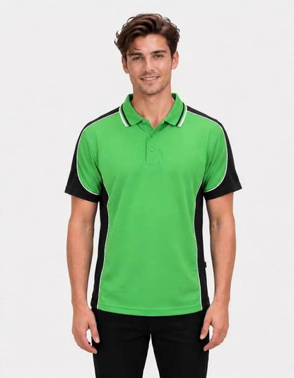 Be Seen Men's Polo Shirt With Striped Collar (BSP15)