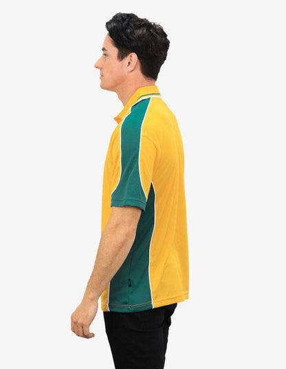 Be Seen Men's Polo Shirt With Striped Collar (BSP15)