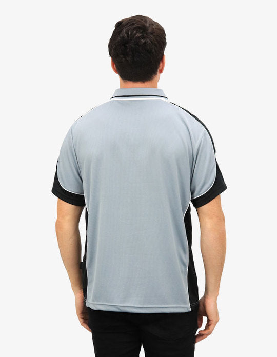 Be Seen Men's Polo Shirt With Striped Collar (BSP15)