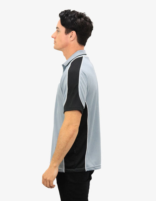 Be Seen Men's Polo Shirt With Striped Collar (BSP15)