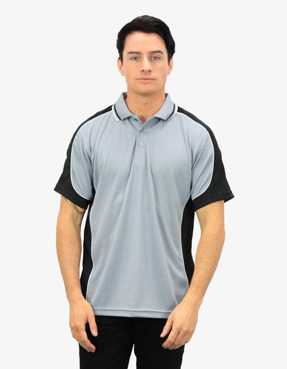 Be Seen Men's Polo Shirt With Striped Collar (BSP15)