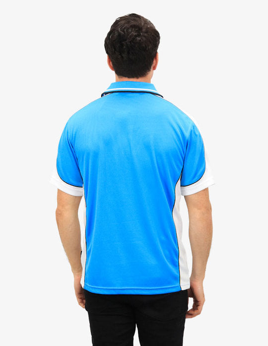 Be Seen Men's Polo Shirt With Striped Collar (BSP15)