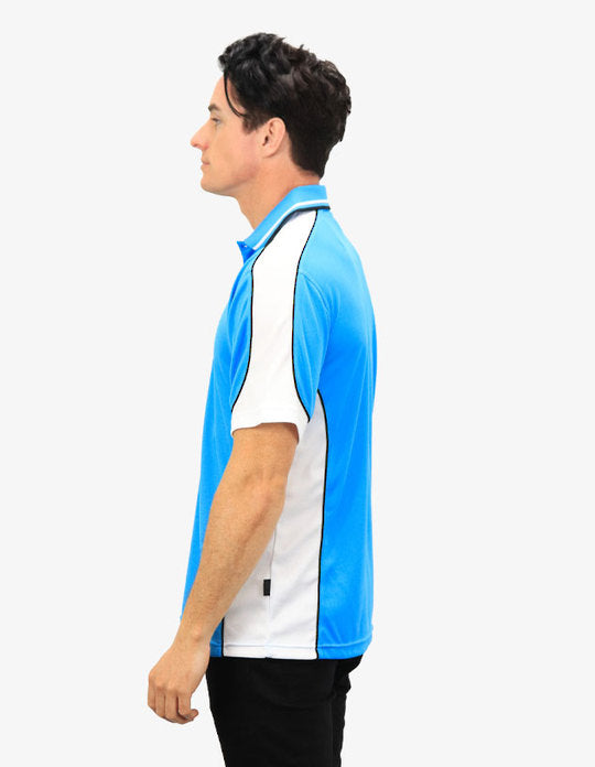 Be Seen Men's Polo Shirt With Striped Collar (BSP15)