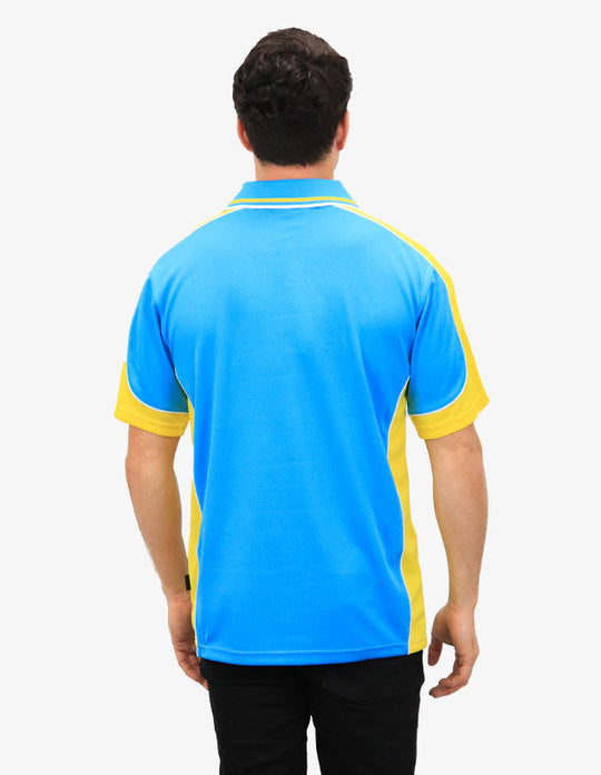 Be Seen Men's Polo Shirt With Striped Collar (BSP15)