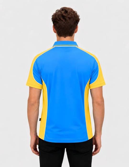 Be Seen Men's Polo Shirt With Striped Collar (BSP15)
