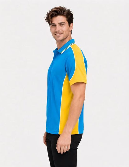 Be Seen Men's Polo Shirt With Striped Collar (BSP15)