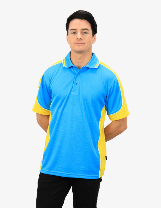 Be Seen Men's Polo Shirt With Striped Collar (BSP15)