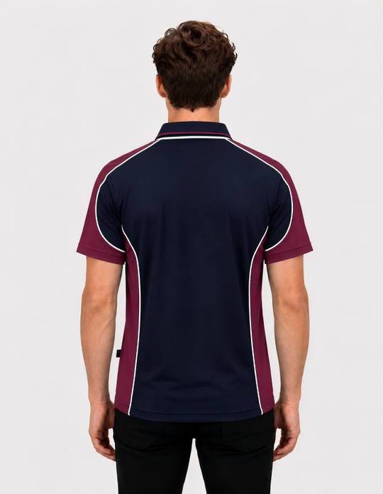 Be Seen Men's Polo Shirt With Striped Collar (BSP15)
