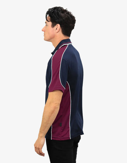 Be Seen Men's Polo Shirt With Striped Collar 4th( 11 Color All Navy ) (BSP15)