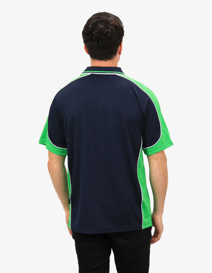 Be Seen Men's Polo Shirt With Striped Collar (BSP15)