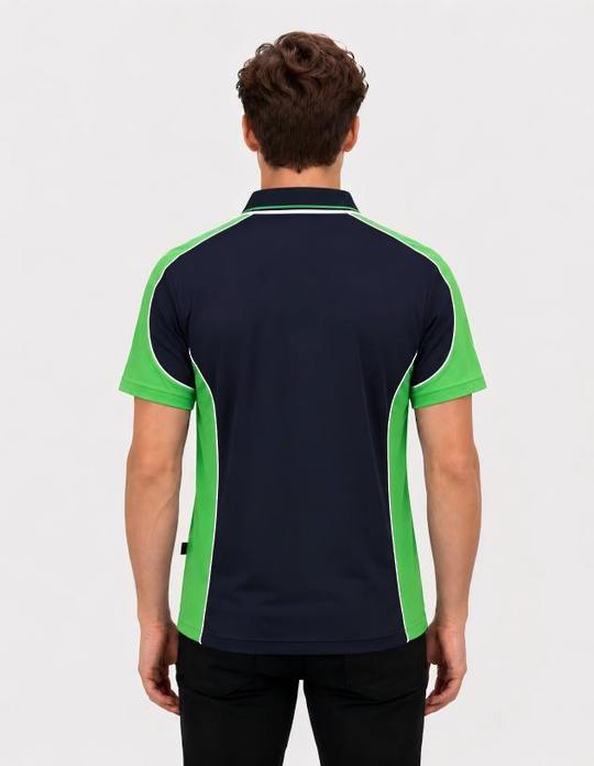 Be Seen Men's Polo Shirt With Striped Collar (BSP15)