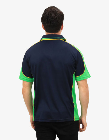 Be Seen Men's Polo Shirt With Striped Collar 4th( 11 Color All Navy ) (BSP15)