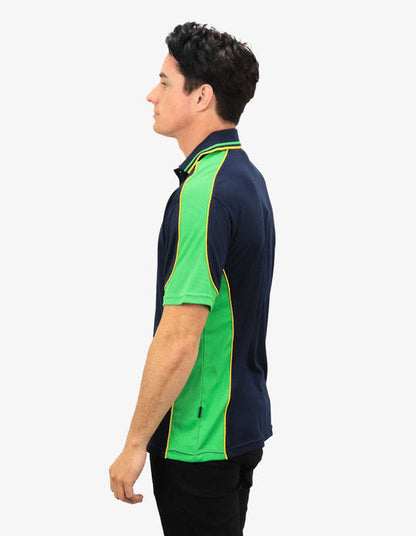 Be Seen Men's Polo Shirt With Striped Collar (BSP15)