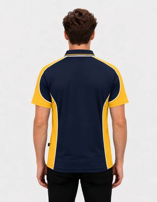Be Seen Men's Polo Shirt With Striped Collar (BSP15)