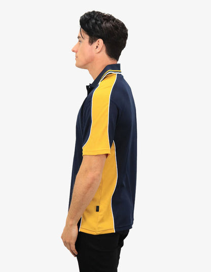 Be Seen Men's Polo Shirt With Striped Collar 4th( 11 Color All Navy ) (BSP15)