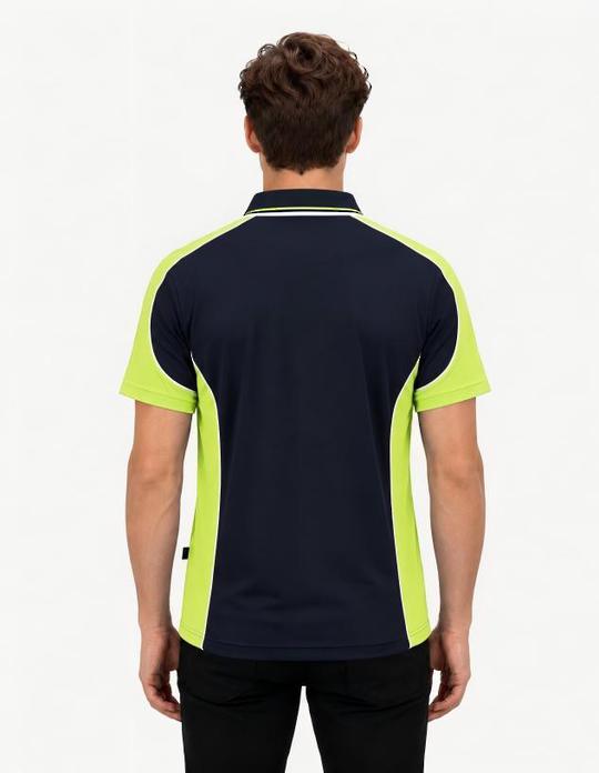 Be Seen Men's Polo Shirt With Striped Collar (BSP15)