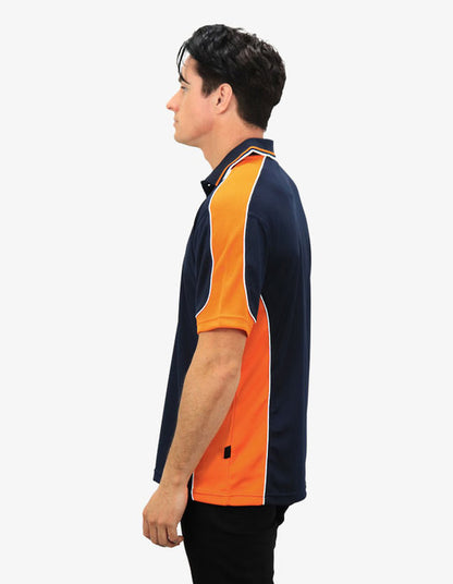 Be Seen Men's Polo Shirt With Striped Collar 4th( 11 Color All Navy ) (BSP15)