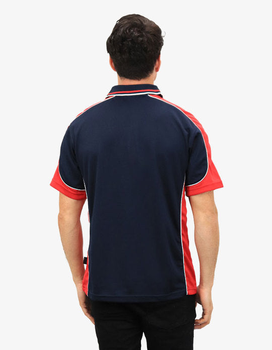 Be Seen Men's Polo Shirt With Striped Collar (BSP15)