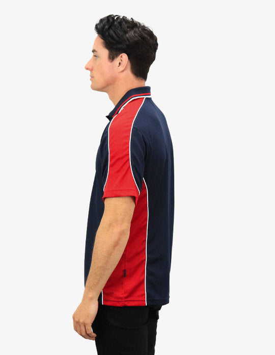 Be Seen Men's Polo Shirt With Striped Collar (BSP15)