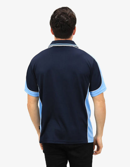 Be Seen Men's Polo Shirt With Striped Collar 4th( 11 Color All Navy ) (BSP15)
