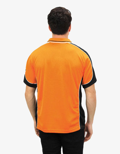 Be Seen Men's Polo Shirt With Striped Collar (BSP15)