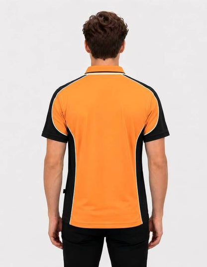 Be Seen Men's Polo Shirt With Striped Collar (BSP15)