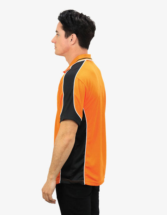 Be Seen Men's Polo Shirt With Striped Collar (BSP15)