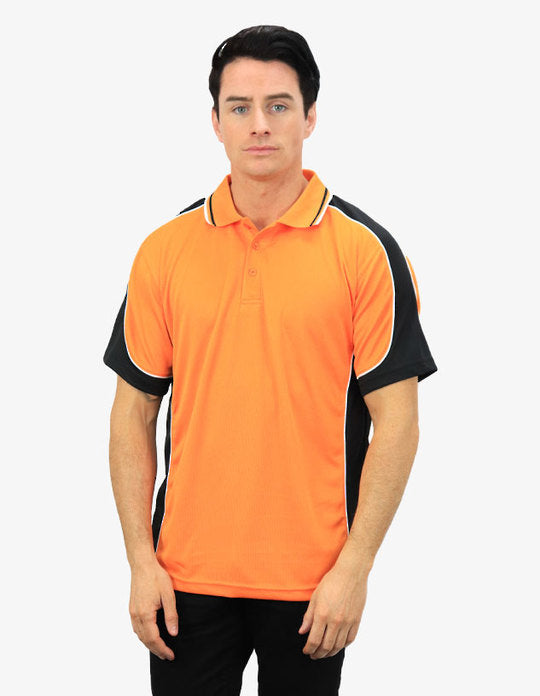 Be Seen Men's Polo Shirt With Striped Collar (BSP15)