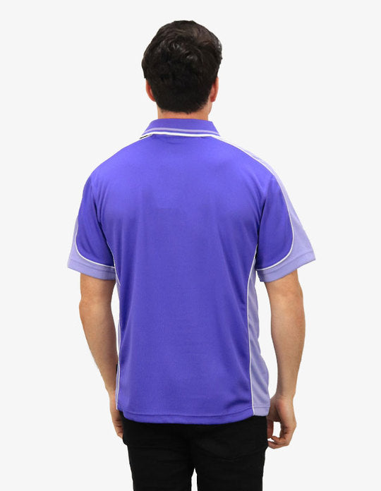 Be Seen Men's Polo Shirt With Striped Collar (BSP15)