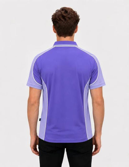 Be Seen Men's Polo Shirt With Striped Collar (BSP15)