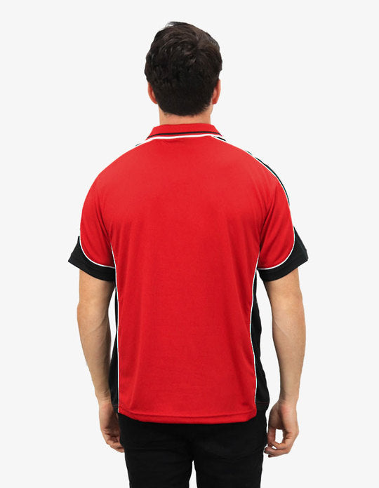 Be Seen Men's Polo Shirt With Striped Collar (BSP15)