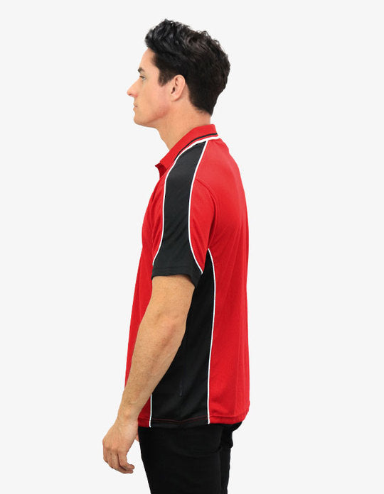 Be Seen Men's Polo Shirt With Striped Collar (BSP15)