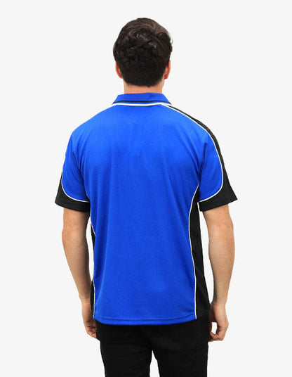 Be Seen Men's Polo Shirt With Striped Collar (BSP15)