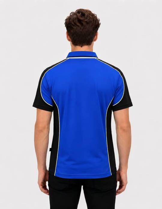Be Seen Men's Polo Shirt With Striped Collar (BSP15)
