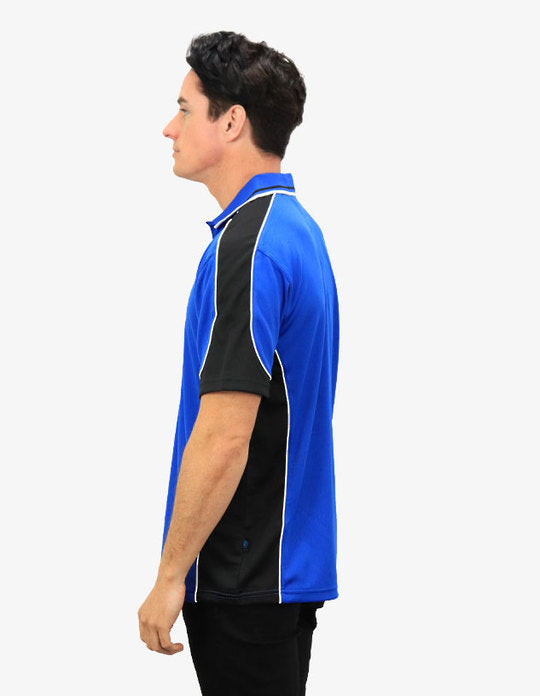 Be Seen Men's Polo Shirt With Striped Collar (BSP15)