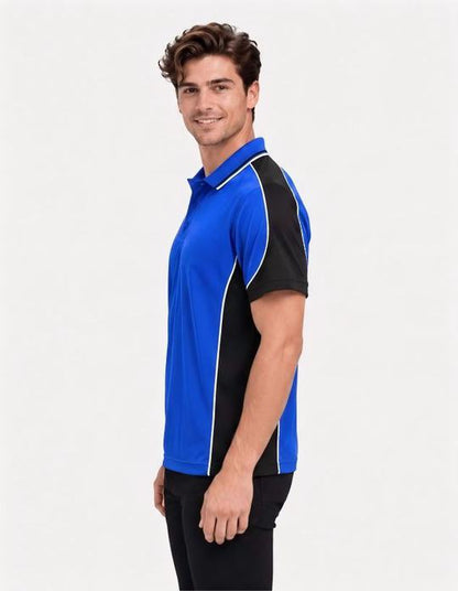 Be Seen Men's Polo Shirt With Striped Collar (BSP15)