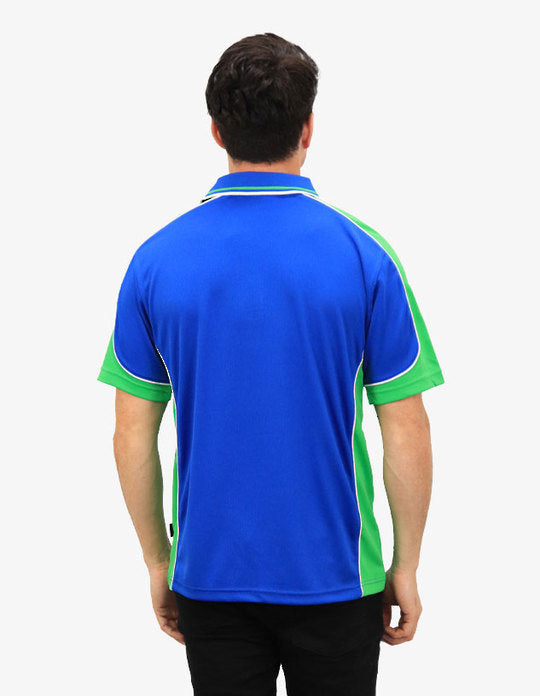 Be Seen Men's Polo Shirt With Striped Collar (BSP15)