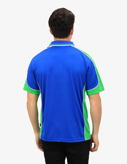 Be Seen Men's Polo Shirt With Striped Collar (BSP15)