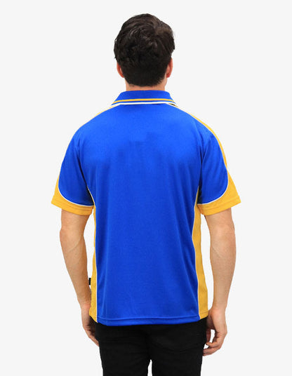 Be Seen Men's Polo Shirt With Striped Collar (BSP15)