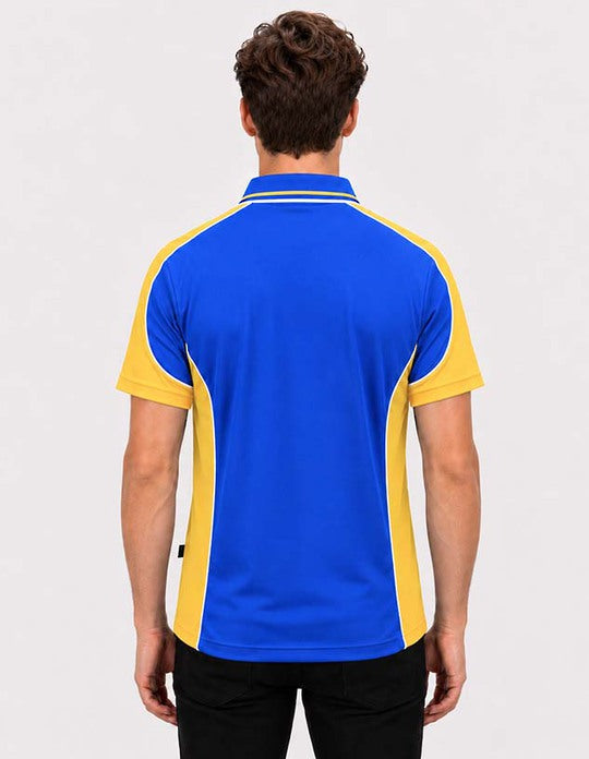 Be Seen Men's Polo Shirt With Striped Collar (BSP15)