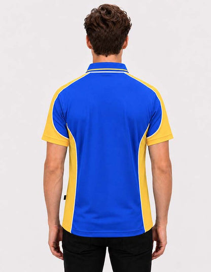 Be Seen Men's Polo Shirt With Striped Collar (BSP15)