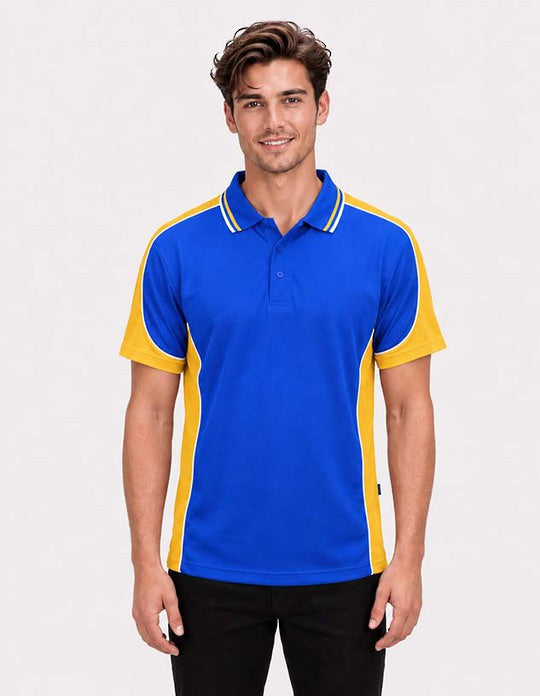 Be Seen Men's Polo Shirt With Striped Collar (BSP15)