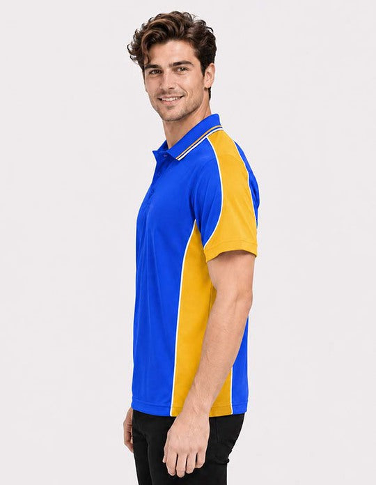Be Seen Men's Polo Shirt With Striped Collar (BSP15)