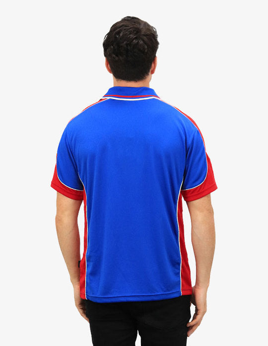 Be Seen Men's Polo Shirt With Striped Collar (BSP15)