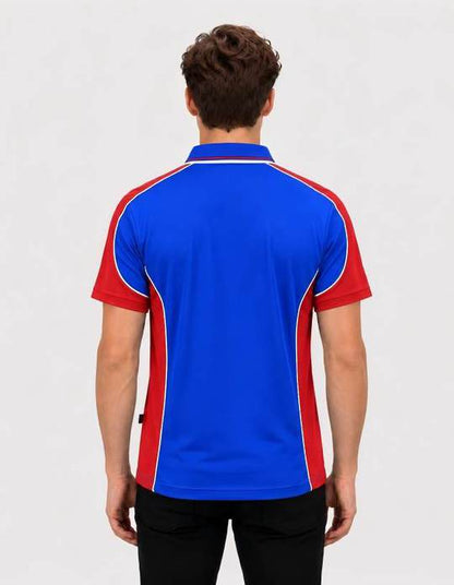 Be Seen Men's Polo Shirt With Striped Collar (BSP15)