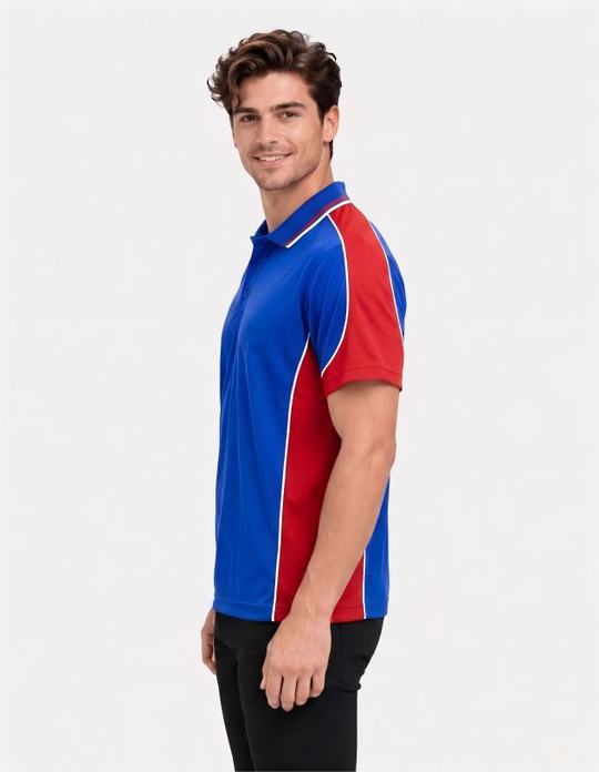 Be Seen Men's Polo Shirt With Striped Collar (BSP15)