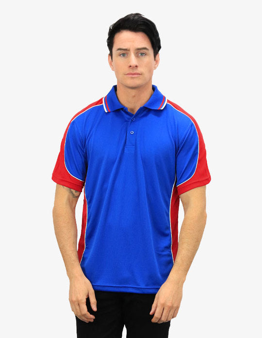 Be Seen Men's Polo Shirt With Striped Collar (BSP15)
